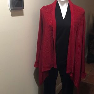 Talbots Petites Med Beautiful Deep Red Cardigan